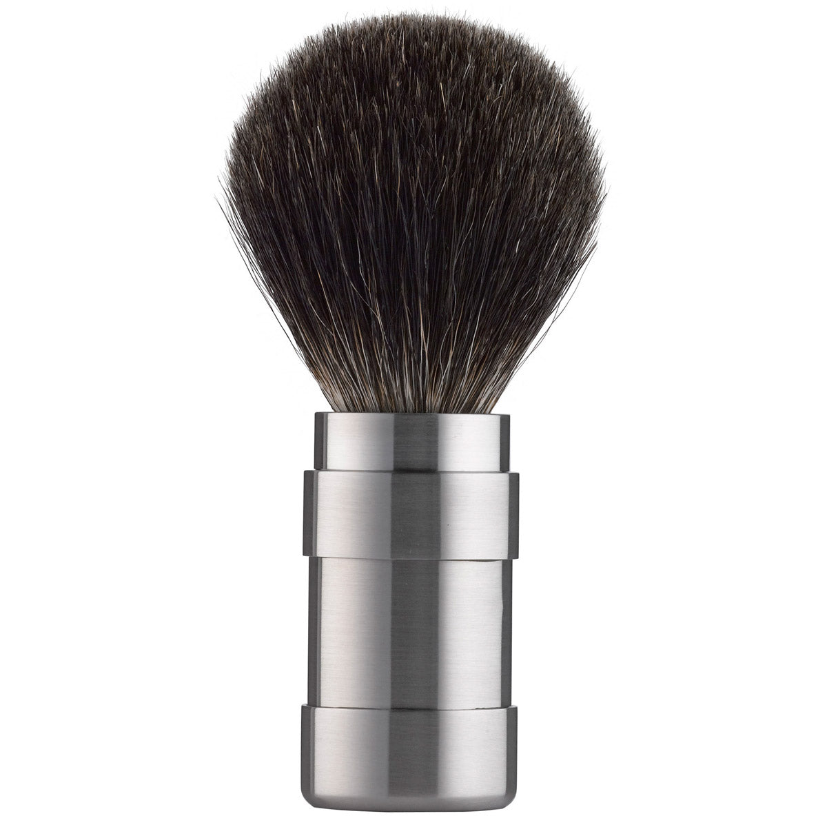 101RSE21 PILS: Shaving brush black badger 21mm, matt stainless steel
