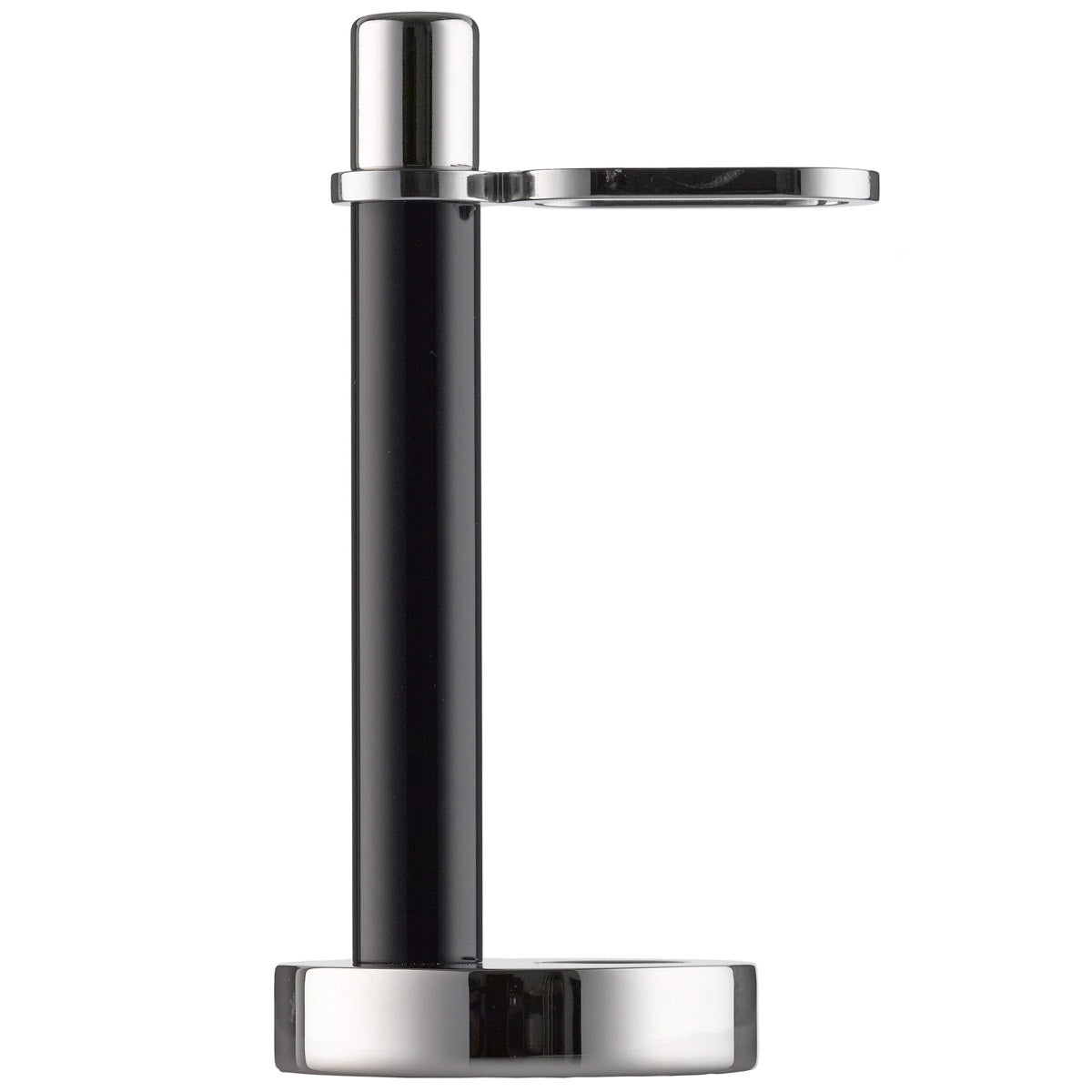 104HRL PILS: Shaving stand for razors, black plexiglass / polished stainless steel