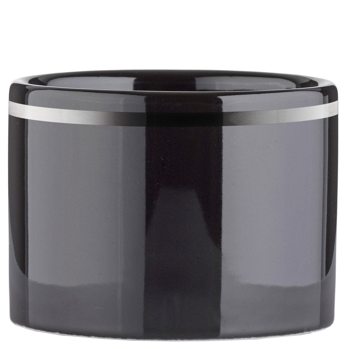 200DP PILS: Seifenbecher schwarz mit Platinrand