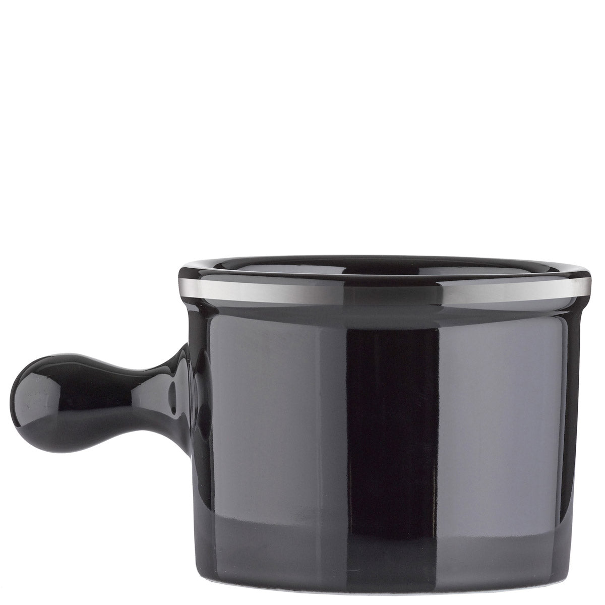 201DP PILS: Seifentopf schwarz mit Platinrand