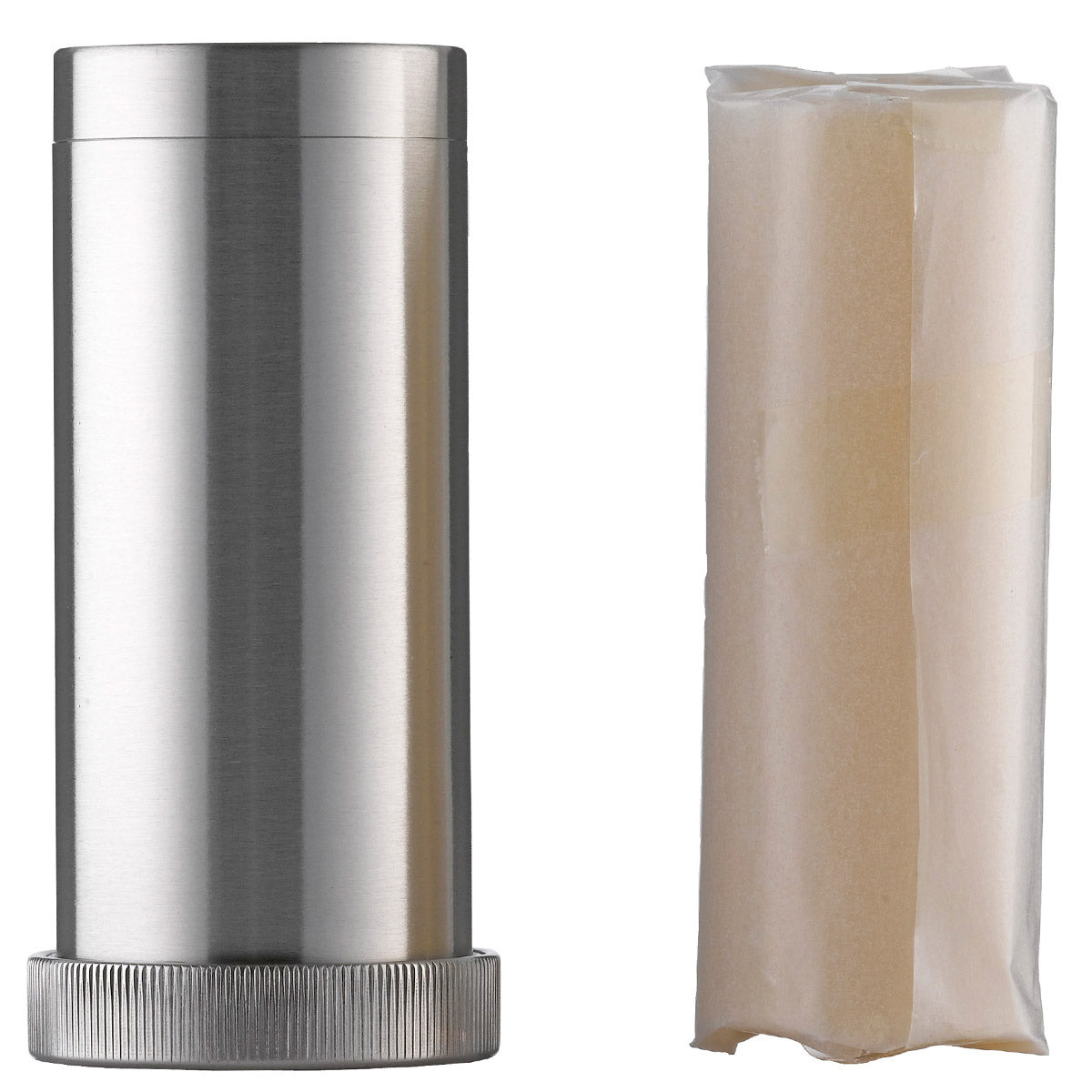 510 PILS: Mattierte Edelstahlhülse mit PILS Rasierseife Stick 50g