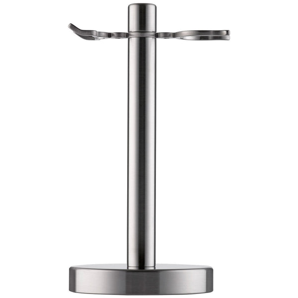 101E PILS: Large Shaving Stand, for brushes and razors, stainless steel matted