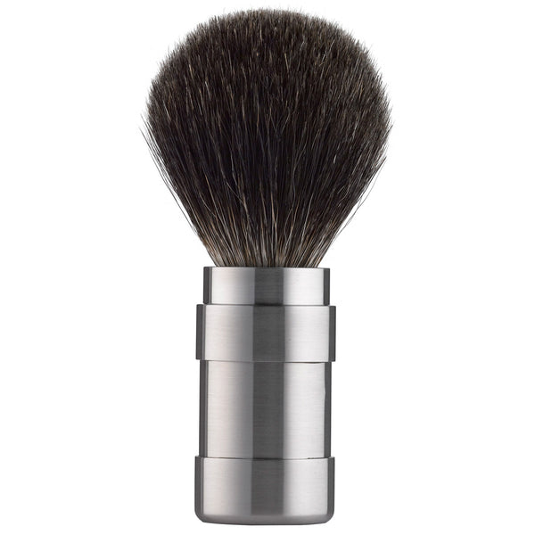 101RSE21 PILS: Shaving brush black badger 21mm, stainless steel matted