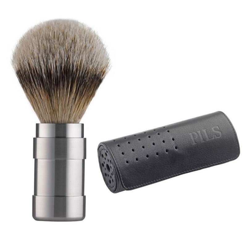 SET #4: Matte shaving brush of your choice+ Leather case