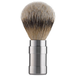 101RWE23 Pils: Shaving brush badger silvertip 23mm, stainless steel matted