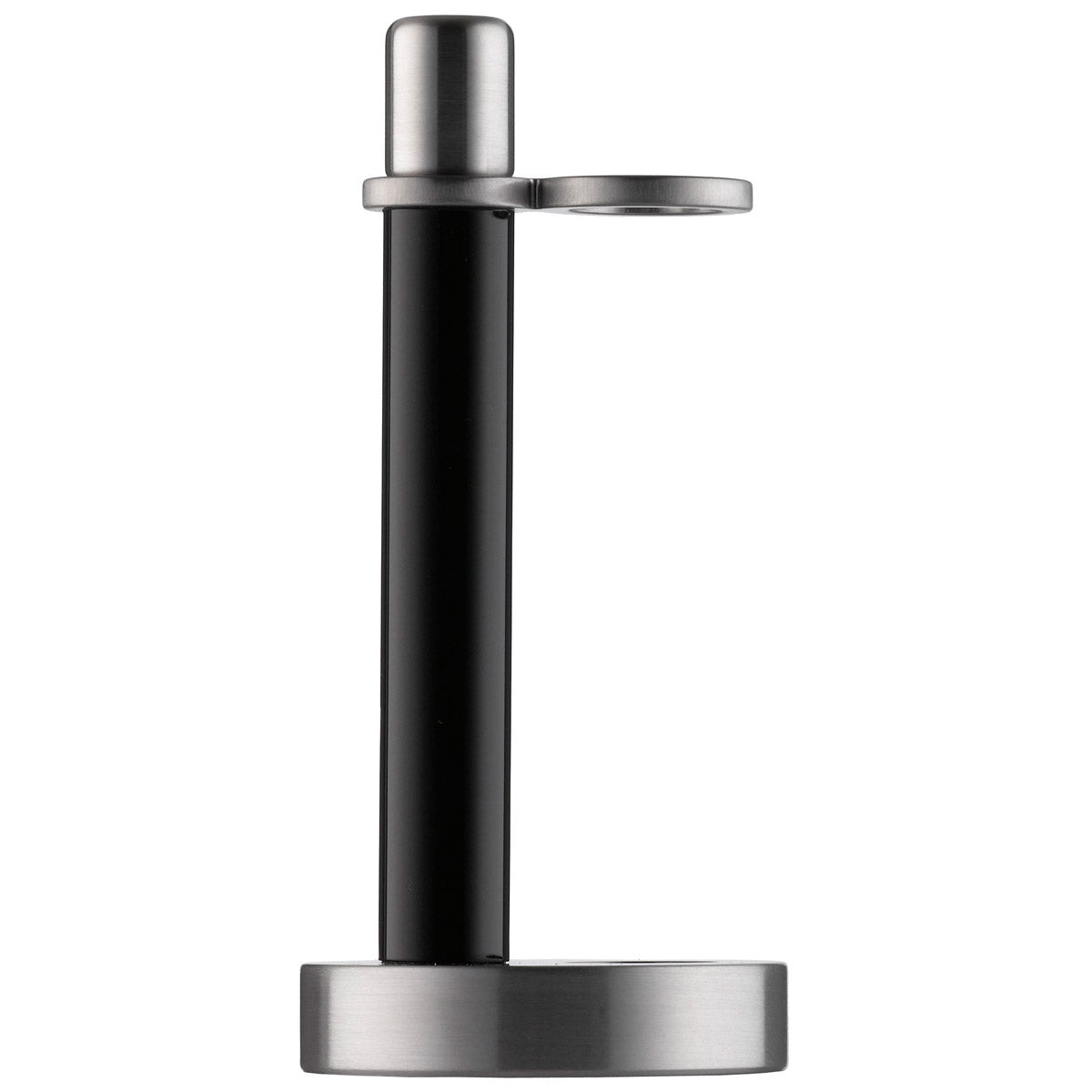 104HAE PILS: Shaving stand for shavers, Plexiglass black / stainless steel matted                                