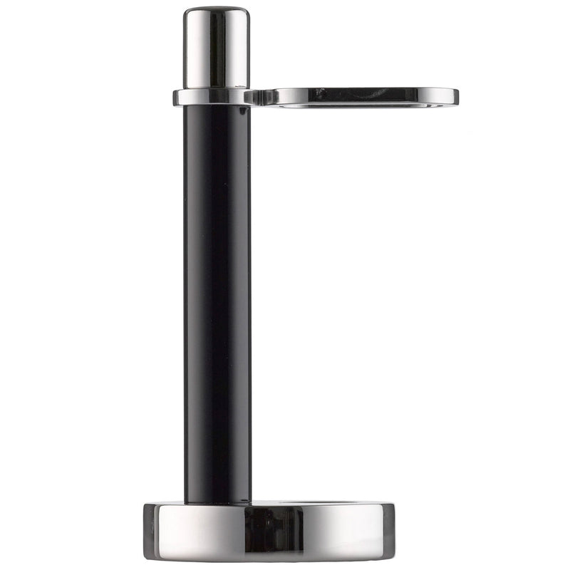 104HRL PILS: Shaving Stand for razors, Plexiglass black / stainless steel polished                                