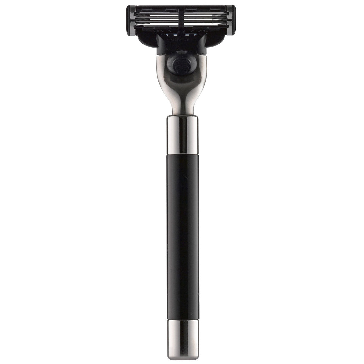 104ML PILS: Razor for Gillette Mach3 Blades, Plexiglas black/stainless Steel polished                                