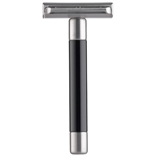 104NE PILS: Safety Razor, razor for classic razor blades, Plexiglass black/stainless Steel matte