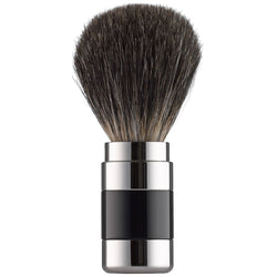 104RSL21 PILS: Shaving brush black badger 21mm, Plexiglass black / stainless steel polished                                
