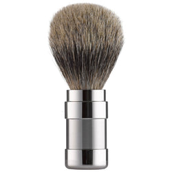 118RGL21 PILS: Shaving brush grey badger 21mm, stainless steel polished / matted