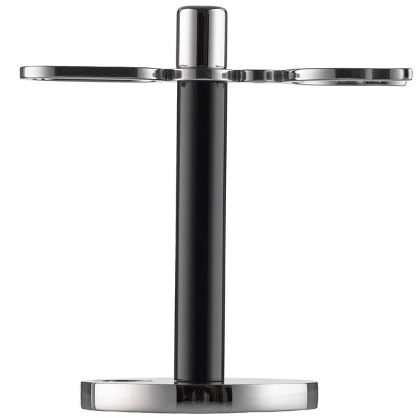 304RL PILS: Shaving Stand for brushes and razors, Plexiglass black / stainless steel polished                                