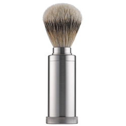 501 PILS: Shaving brush in stainless steel tube, silver tip