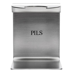 9001E PILS: Shaving stand for shaving brushes and razors or straight razots, stainless steel matted