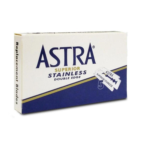 Astra Superior Stainless Blue Double Edge razor blades (5 pcs.)