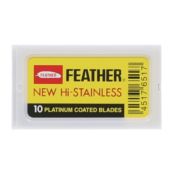 Feather New Hi-Stainless Double Edge Razor Blades (10 pcs.)